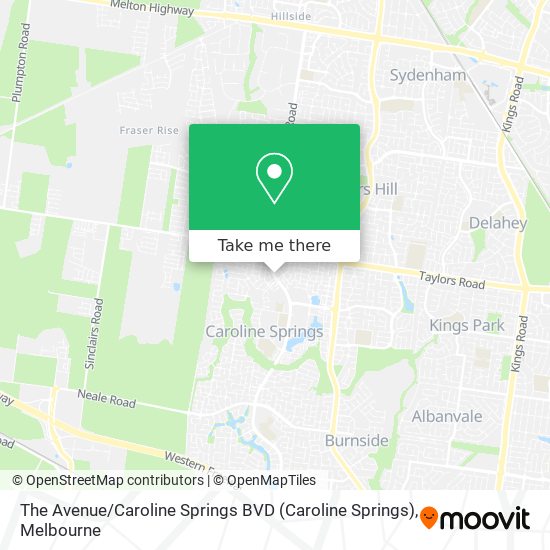 The Avenue / Caroline Springs BVD map