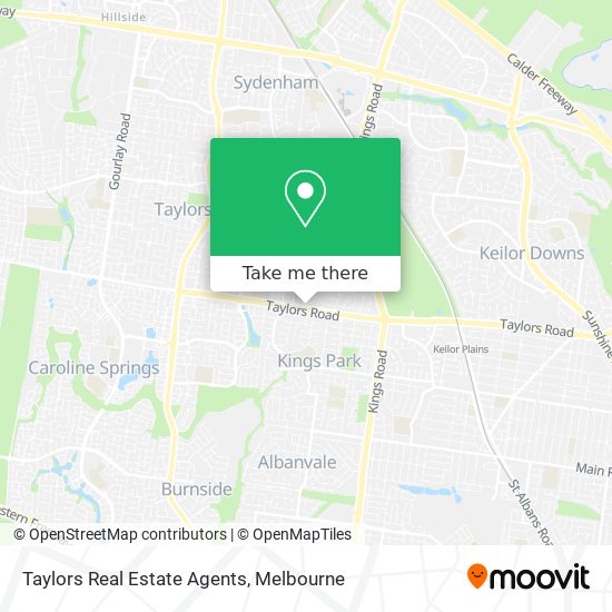 Taylors Real Estate Agents map