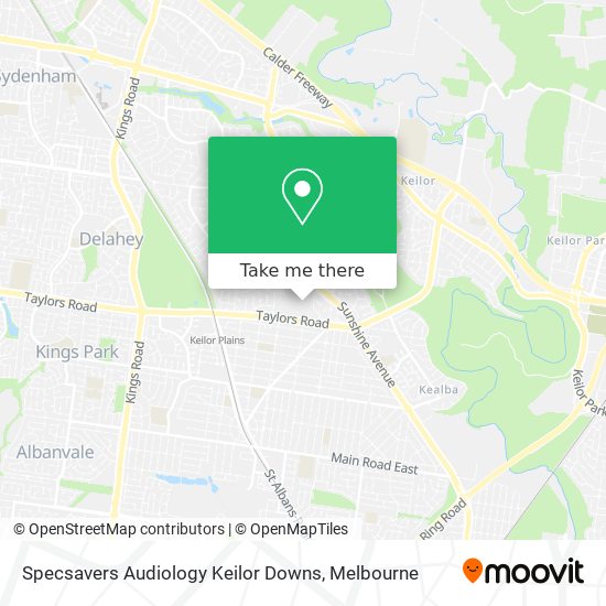 Specsavers Audiology Keilor Downs map