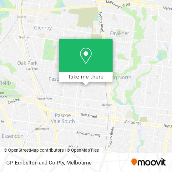 GP Embelton and Co Pty map