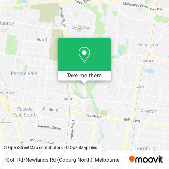 Golf Rd / Newlands Rd (Coburg North) map