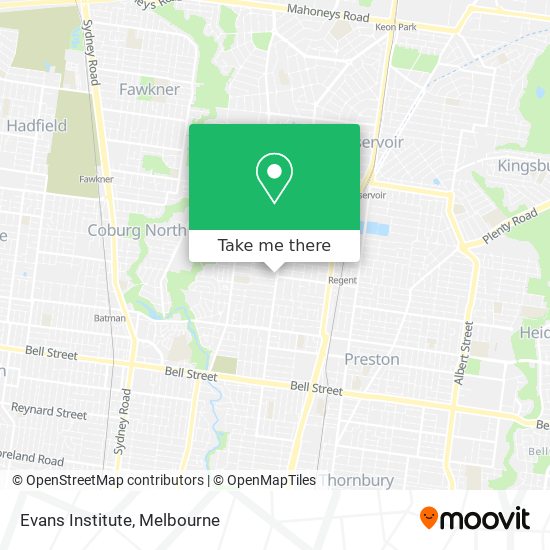 Evans Institute map
