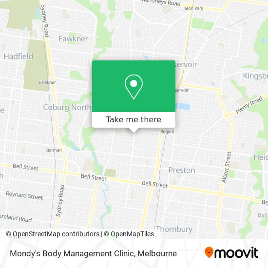 Mondy's Body Management Clinic map