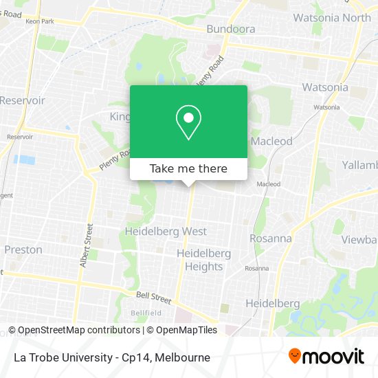 La Trobe University - Cp14 map
