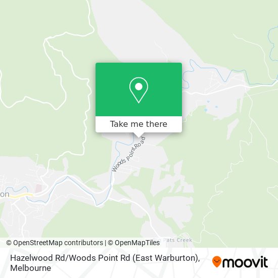 Hazelwood Rd / Woods Point Rd (East Warburton) map