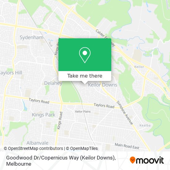 Mapa Goodwood Dr / Copernicus Way (Keilor Downs)