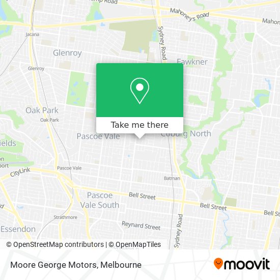 Moore George Motors map