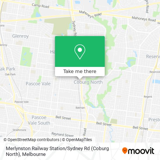Merlynston Railway Station / Sydney Rd (Coburg North) map