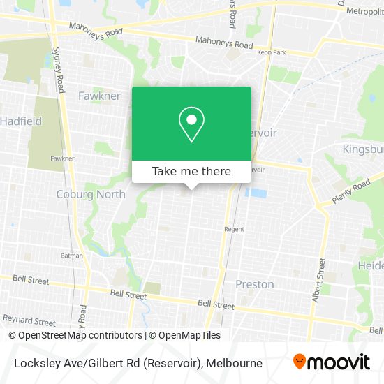 Locksley Ave / Gilbert Rd (Reservoir) map
