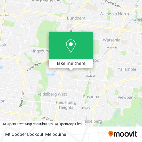 Mt Cooper Lookout map
