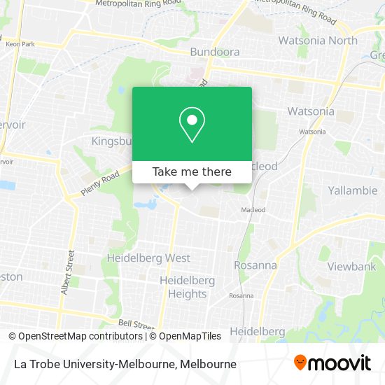 La Trobe University-Melbourne map