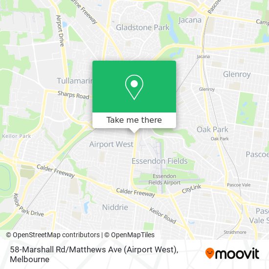 58-Marshall Rd / Matthews Ave (Airport West) map