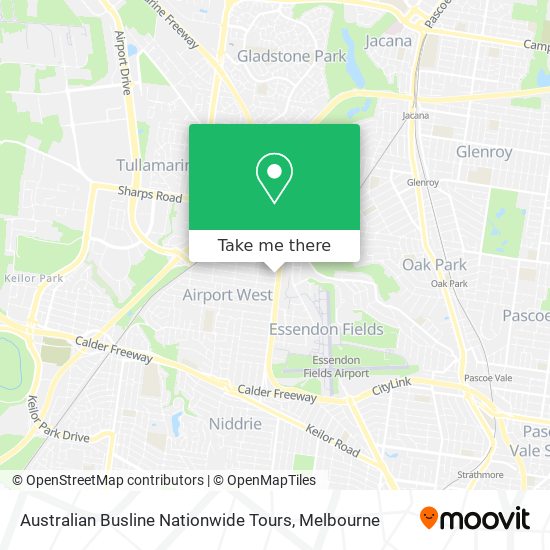 Mapa Australian Busline Nationwide Tours