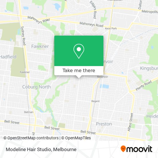 Modeline Hair Studio map