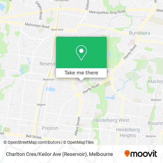 Charlton Cres / Keilor Ave (Reservoir) map
