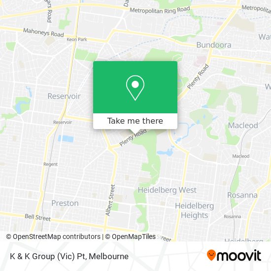 K & K Group (Vic) Pt map