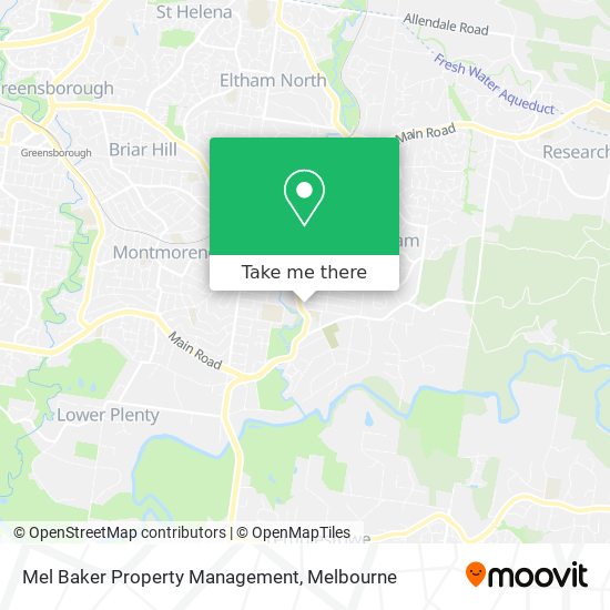 Mel Baker Property Management map