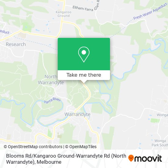 Blooms Rd / Kangaroo Ground-Warrandyte Rd (North Warrandyte) map