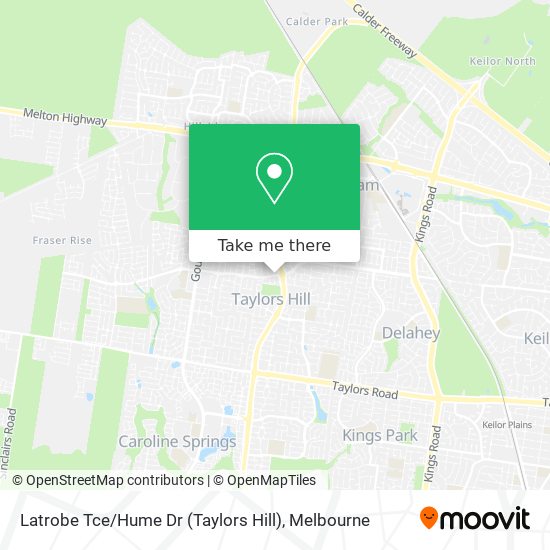 Latrobe Tce / Hume Dr (Taylors Hill) map