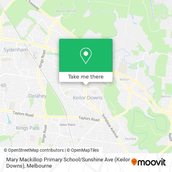 Mary Mackillop Primary School / Sunshine Ave (Keilor Downs) map