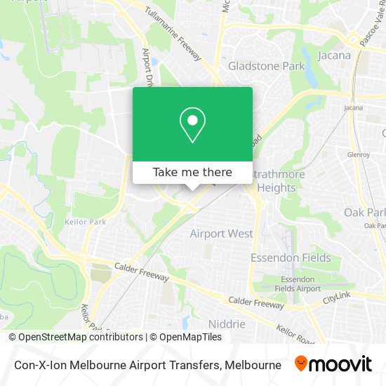 Con-X-Ion Melbourne Airport Transfers map