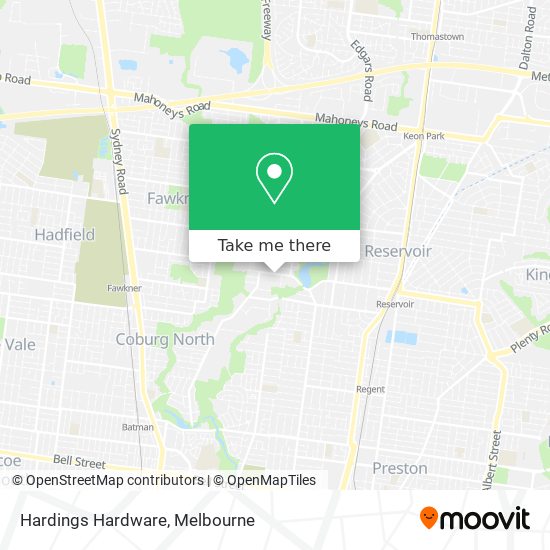 Hardings Hardware map