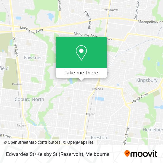 Edwardes St / Kelsby St (Reservoir) map