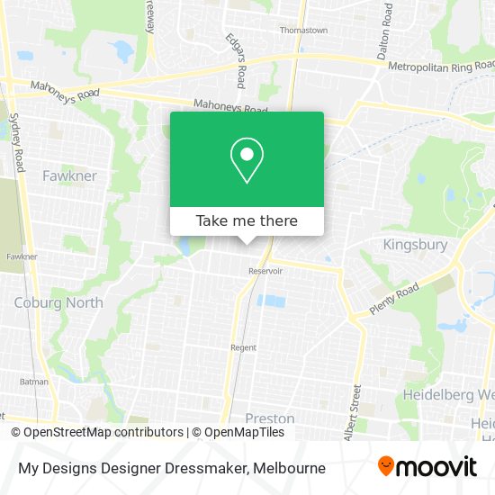 My Designs Designer Dressmaker map