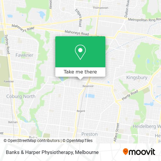 Mapa Banks & Harper Physiotherapy