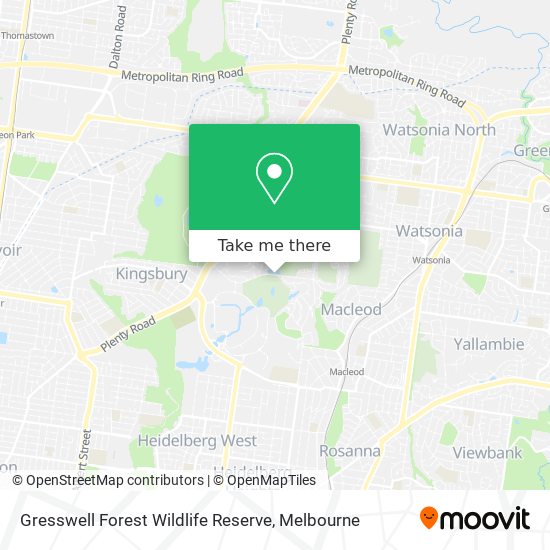 Gresswell Forest Wildlife Reserve map