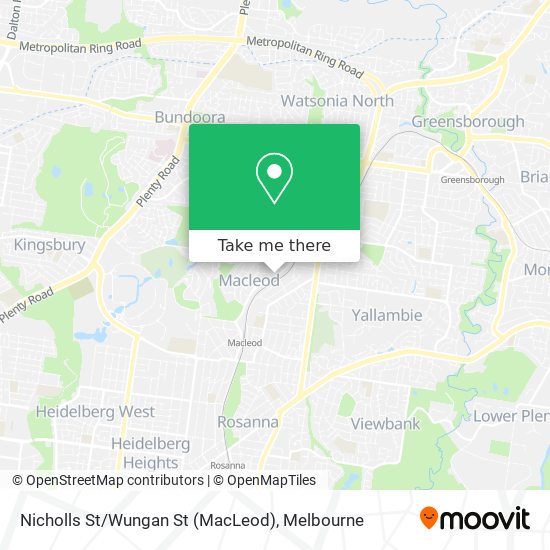 Nicholls St / Wungan St (MacLeod) map