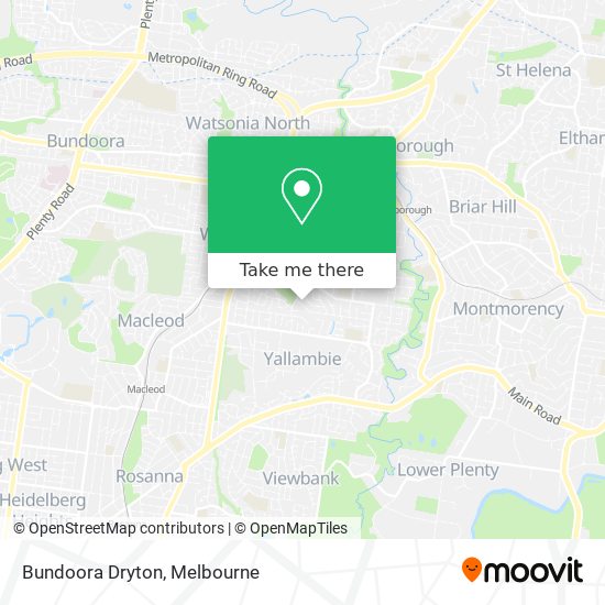Bundoora Dryton map