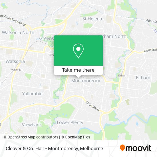 Cleaver & Co. Hair - Montmorency map