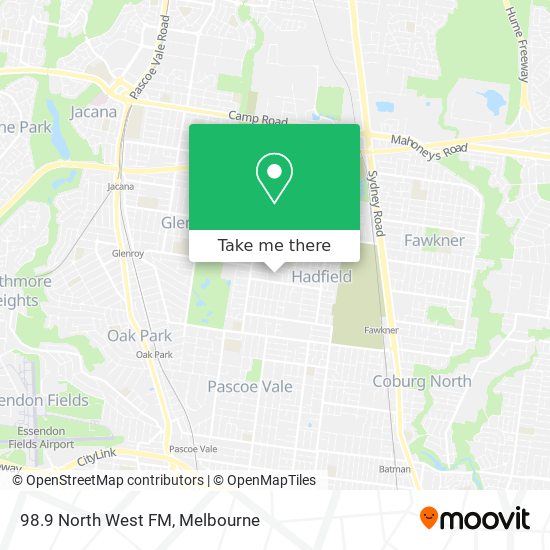 98.9 North West FM map