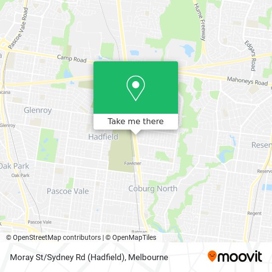 Moray St/Sydney Rd (Hadfield) map