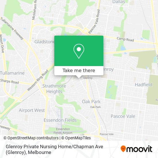 Mapa Glenroy Private Nursing Home / Chapman Ave