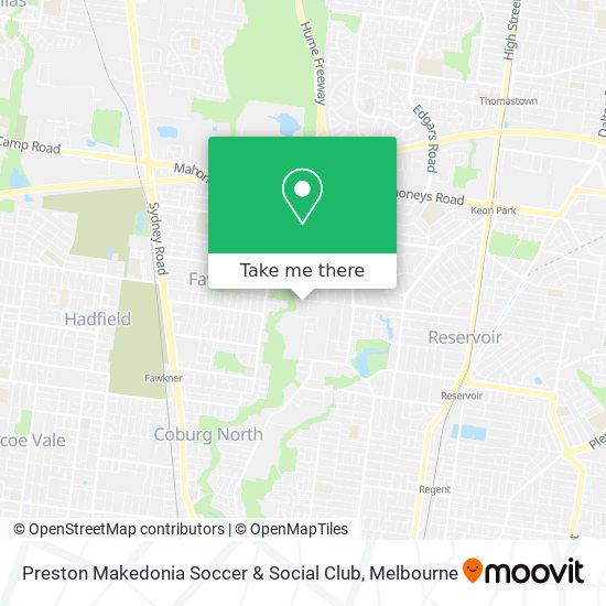 Mapa Preston Makedonia Soccer & Social Club