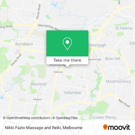 Nikki Fazio Massage and Reiki map