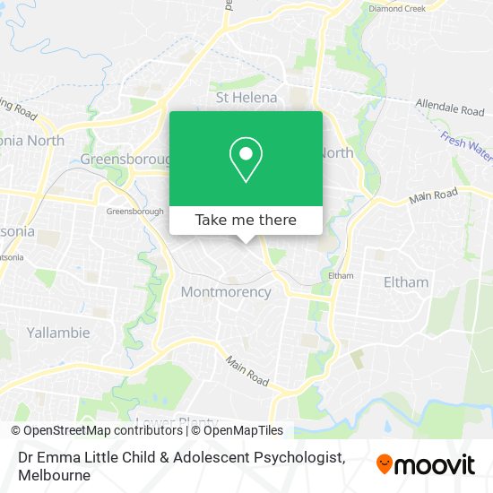 Mapa Dr Emma Little Child & Adolescent Psychologist