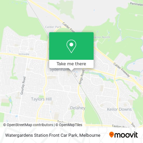 Watergardens Station Front Car Park map