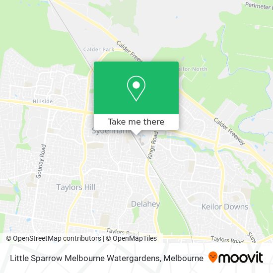 Little Sparrow Melbourne Watergardens map