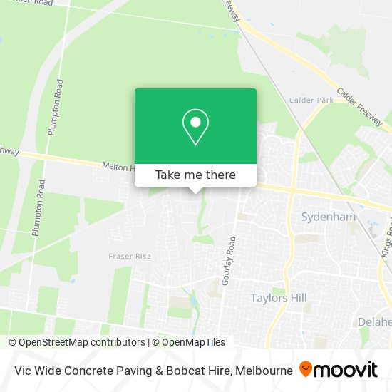 Vic Wide Concrete Paving & Bobcat Hire map
