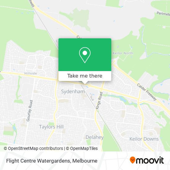 Flight Centre Watergardens map