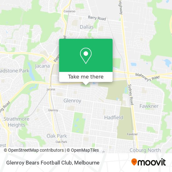 Glenroy Bears Football Club map