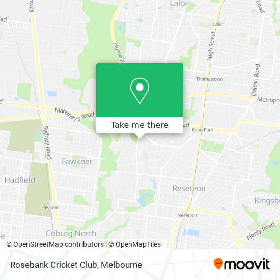 Rosebank Cricket Club map