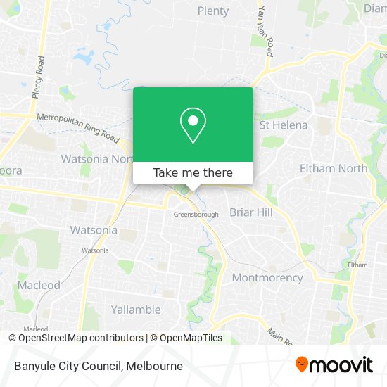 Mapa Banyule City Council