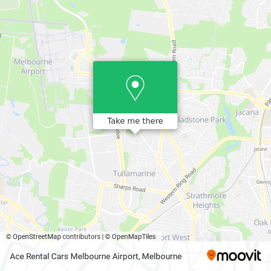 Mapa Ace Rental Cars Melbourne Airport