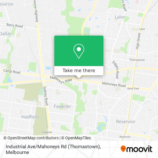 Industrial Ave / Mahoneys Rd (Thomastown) map