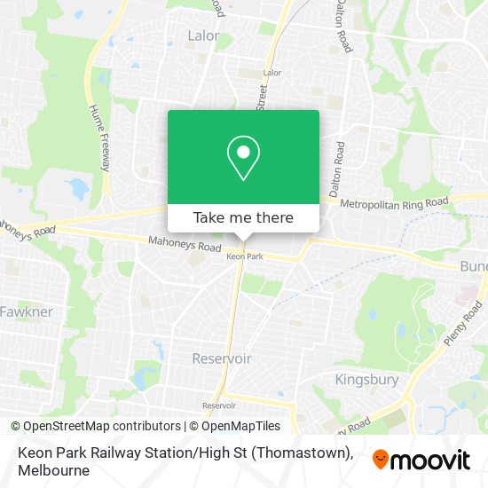 Keon Park Railway Station / High St (Thomastown) map