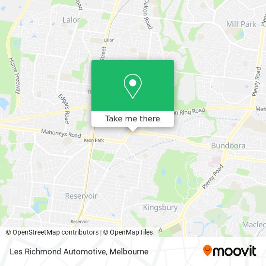 Les Richmond Automotive map